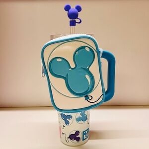 NEW Disney Mickey Balloons 30oz Insulated Stainless Steel Tumbler & Zip Case 🎈🎈🎈